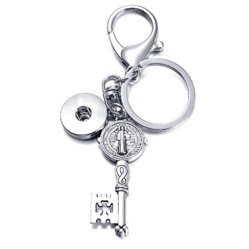 Wholesale Button alloy accessories DIY keychain